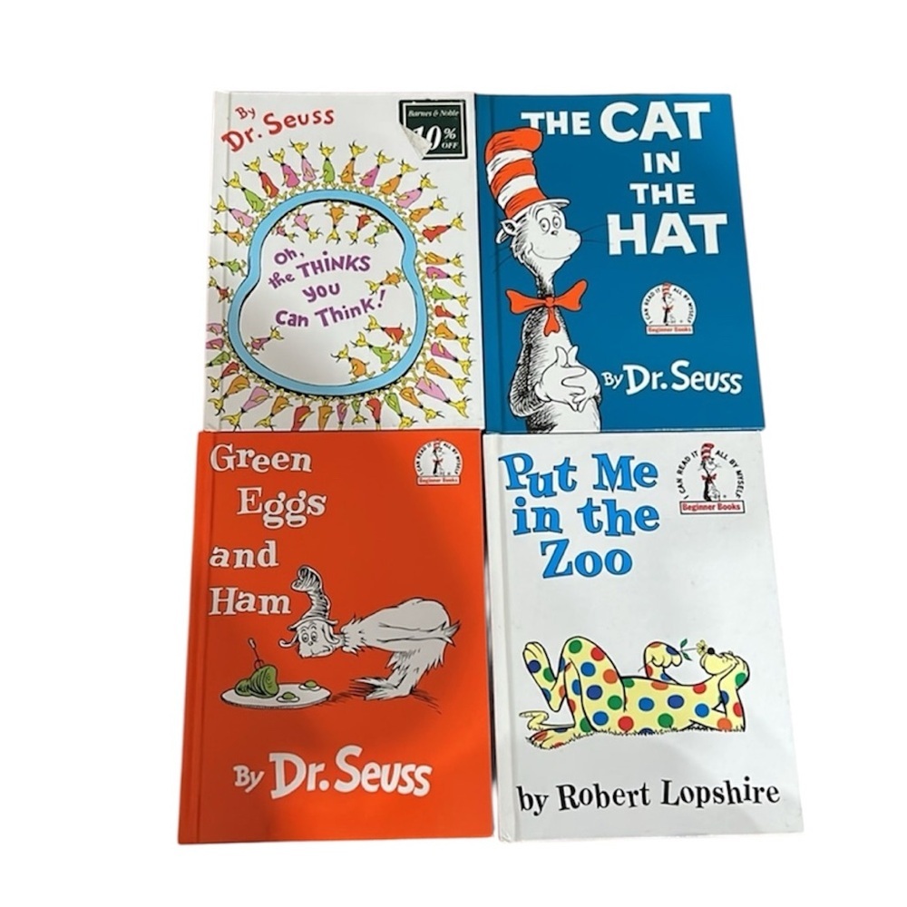 Dr. Seuss Collection of Collectible Vintage Valuable Hardcover Books Set of 4